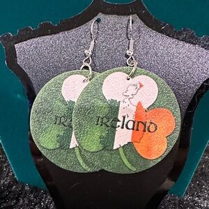 Elegant Green and Orange Earrings